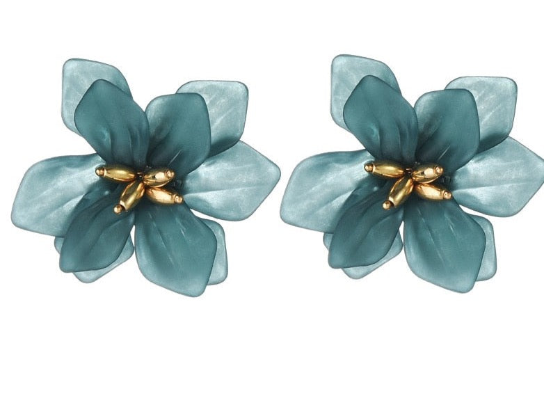 Flower Earrings Acrylic