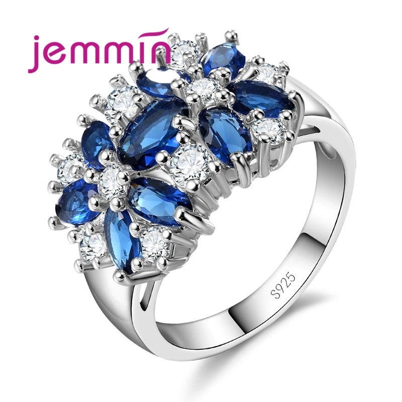 Flower Crystal Ring For Women