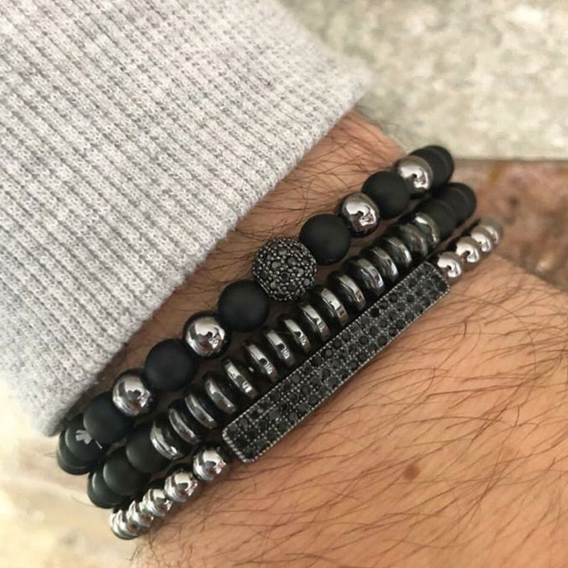 Bracelets Sets 6mm Matte Beads Stone