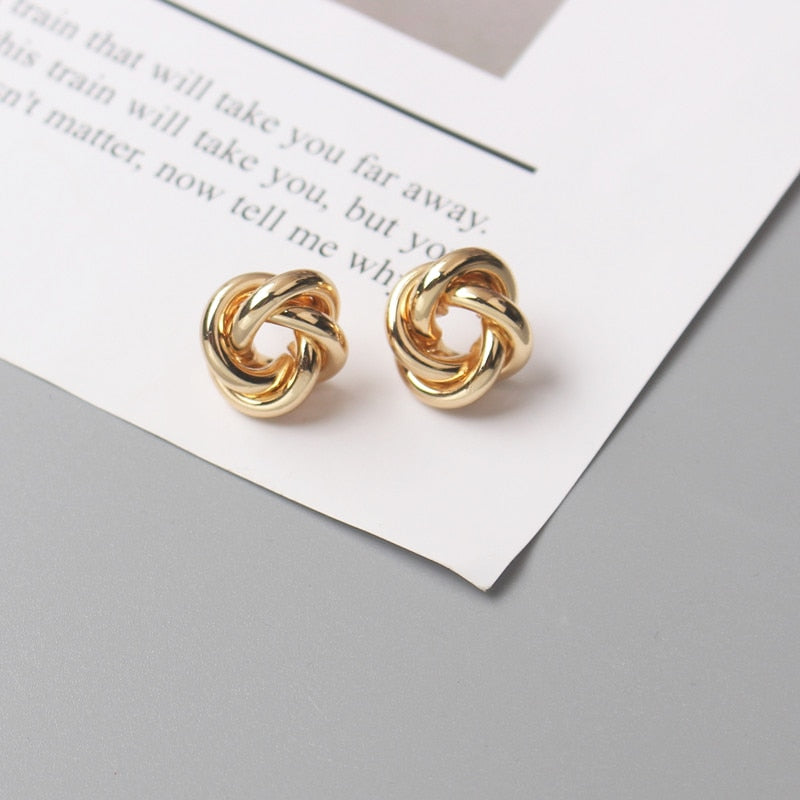 Tiny Metal Stud Earrings for Women