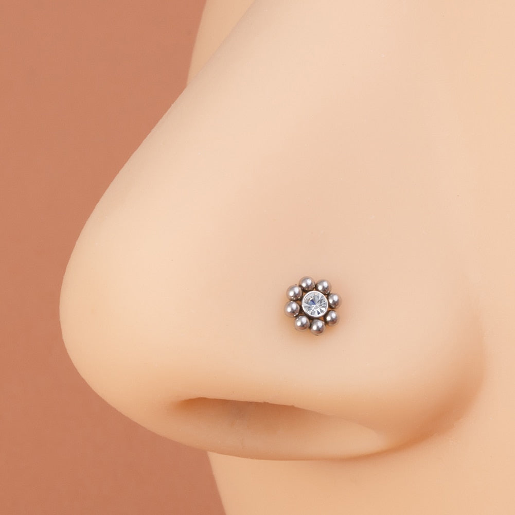 Surgical Steel Clear Nose Stud