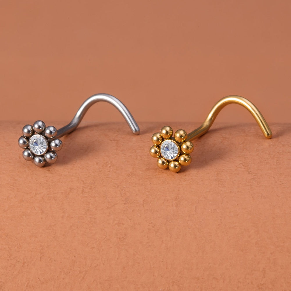Surgical Steel Clear Nose Stud